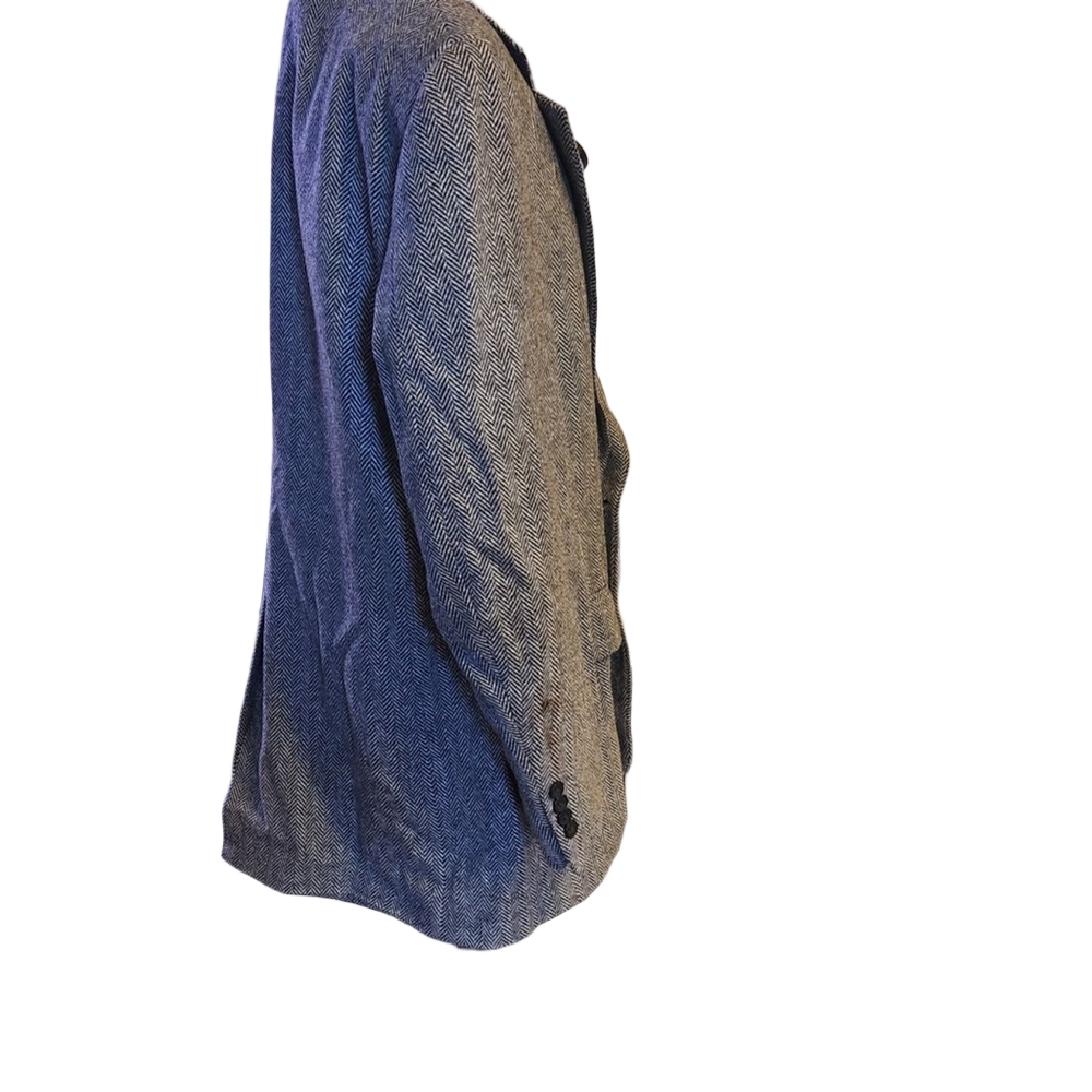 Oscar de la Renta Sport Coat & Blazer Herribgbone Two Button Closure - Picture 4 of 11